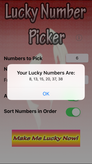 Lucky Number Picker screenshot 2