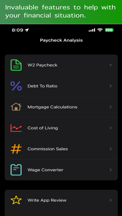 Screenshot #1 pour Paycheck Analysis - W2 1099