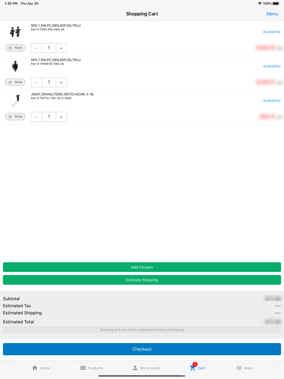 Smith Turf & Irrigation iPad screenshot 4 - Shopping app