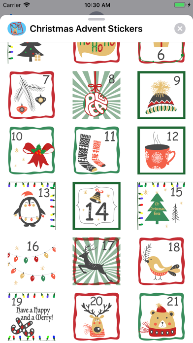 Screenshot #2 pour Christmas Advent Stickers