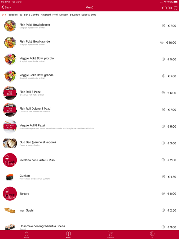 Your Sushi iPad screenshot