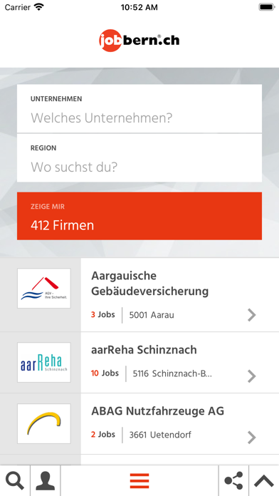 jobbern.ch Screenshot