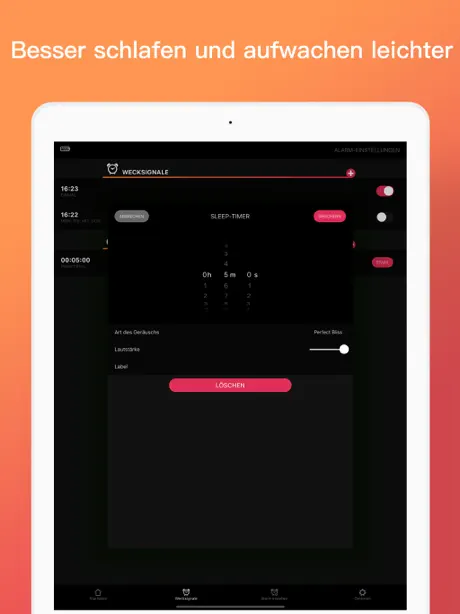 Wecker app mit Musik - myAlarm