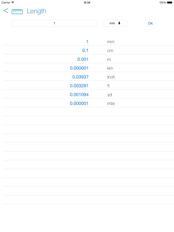 Unit Converter ( Calculator ) iPad screenshot