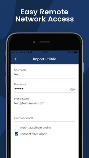 Скриншот OpenVPN Connect на iPhone 3