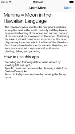 Mahina Hawaiian Moon Calendar iPhone image 3