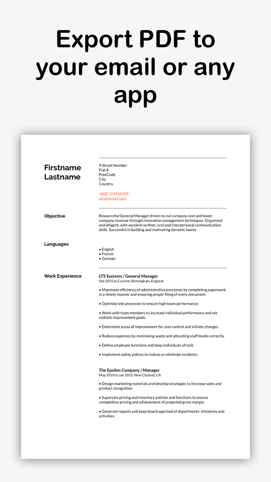 #7. Professional Resume Builder (macOS) By: Alexandr Peancovschi