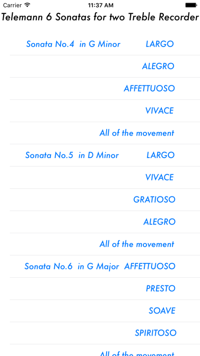 Screenshot #1 pour Telemann 6 Sonatas (4-6)