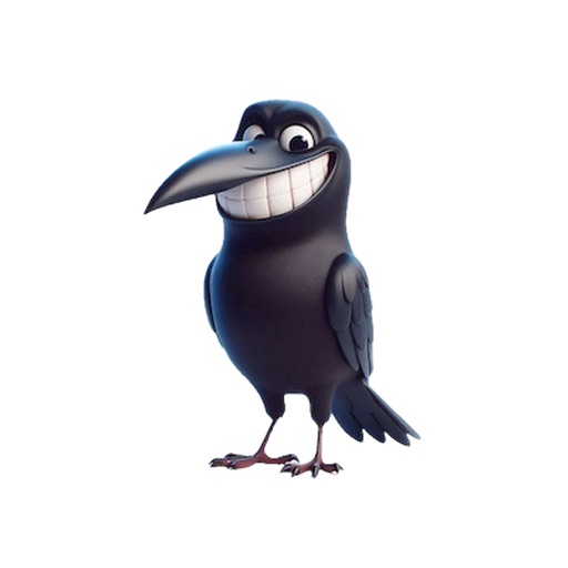 Happy Crow Stickers