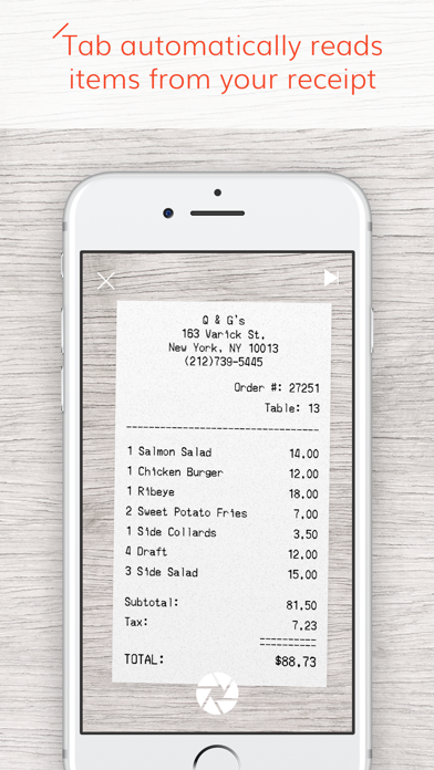 Screenshot #1 pour Tab - The simple bill splitter