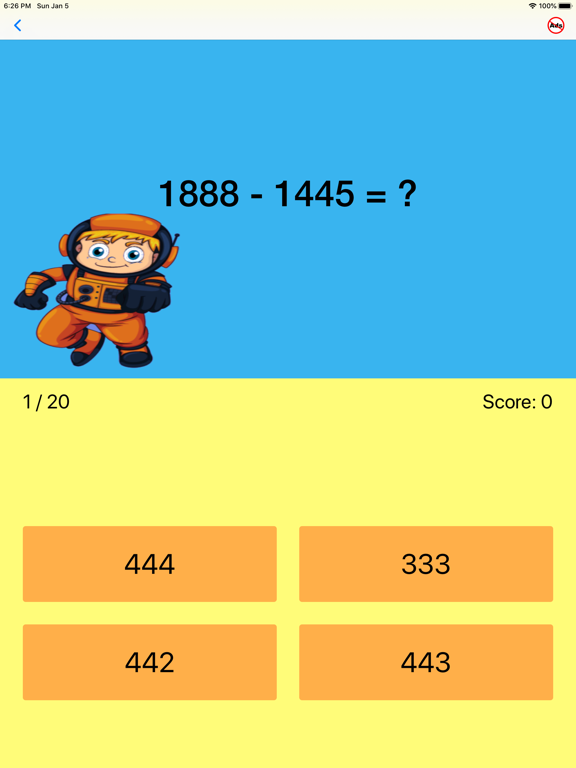 Fourth Grade Math Quiz iPad screenshot 3 - Education app