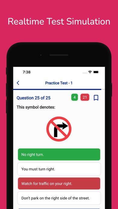 US DMV Permit Practice Test Screenshot
