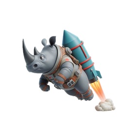 Rocket Rhino Stickers