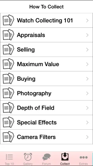 Capture d'écran de Collectionneurs De Montres sur iPhone 5