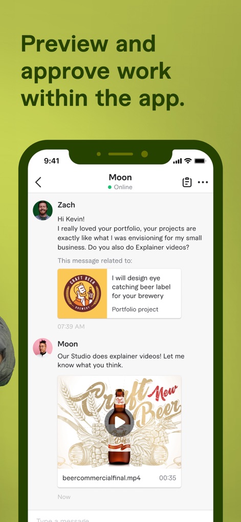 Fiverr - Freelance Services - In-App Collaboration