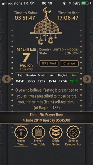 Muslim Prayer Times : imsakiye screenshot 1