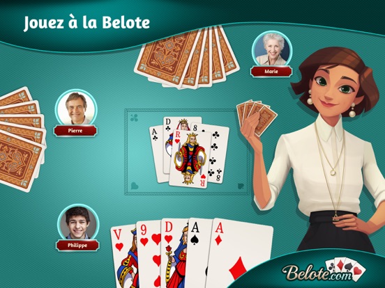 Belote.com - Belote & Coinche iPad app afbeelding 1