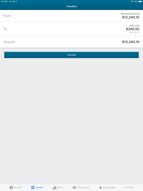 Mobile Sharonview FCU iPad screenshot 4 - Finance app