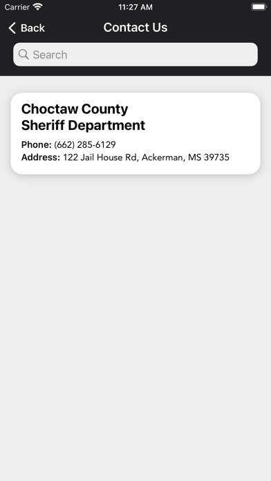 Choctaw County Sheriff MS Screenshot