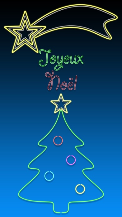 Screenshot #1 pour Christmas Neon Lights animated