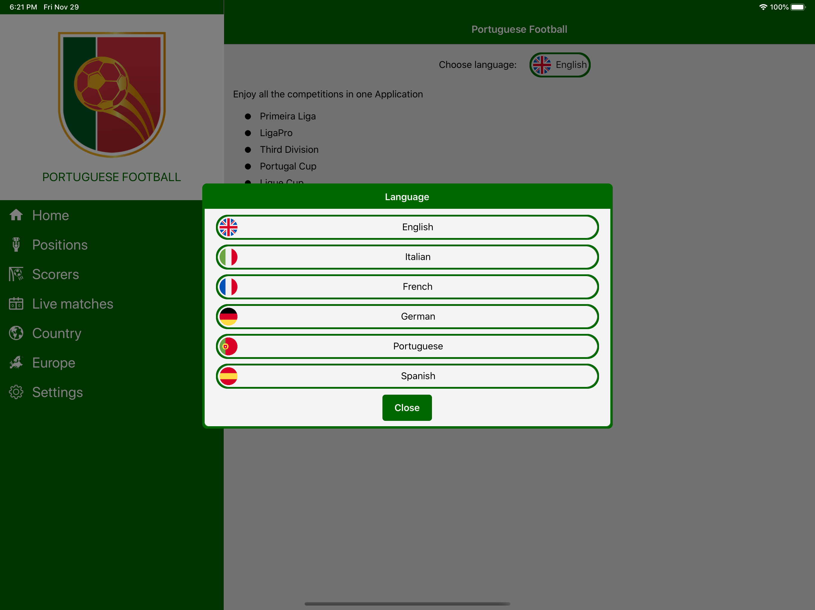 Portuguese Soccer live screenshot 5
