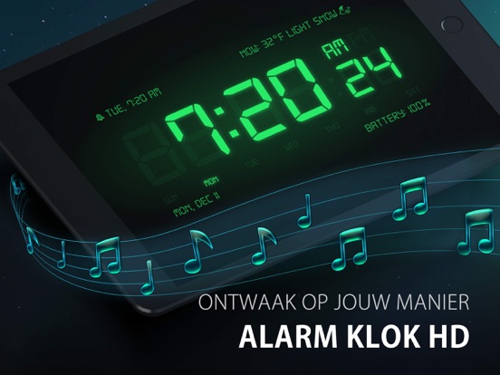 Alarm Klok HD iPad app afbeelding 1