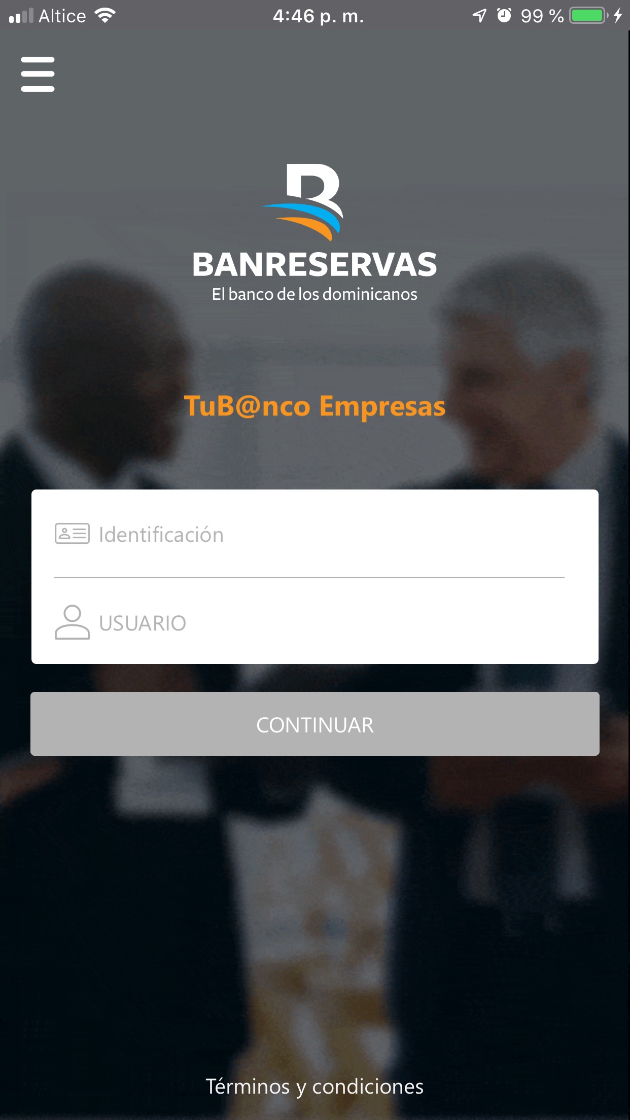 Screenshot 1 of Banreservas Empresas