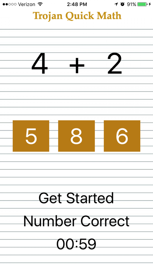 #2. Trojan Quick Math (iOS) 由: Robby Blakemore