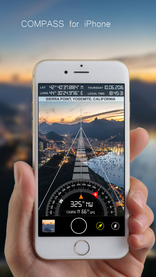 #1. Compass i8 (GPS Camera) (iOS) 由: Arman Tagvoryan