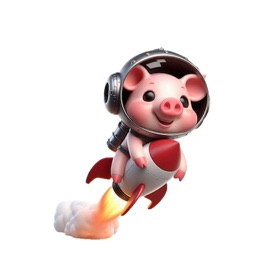 Rocket Pig Stickers