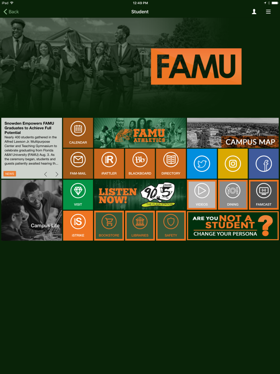 FAMU Mobile iPad screenshot 2 - Education app