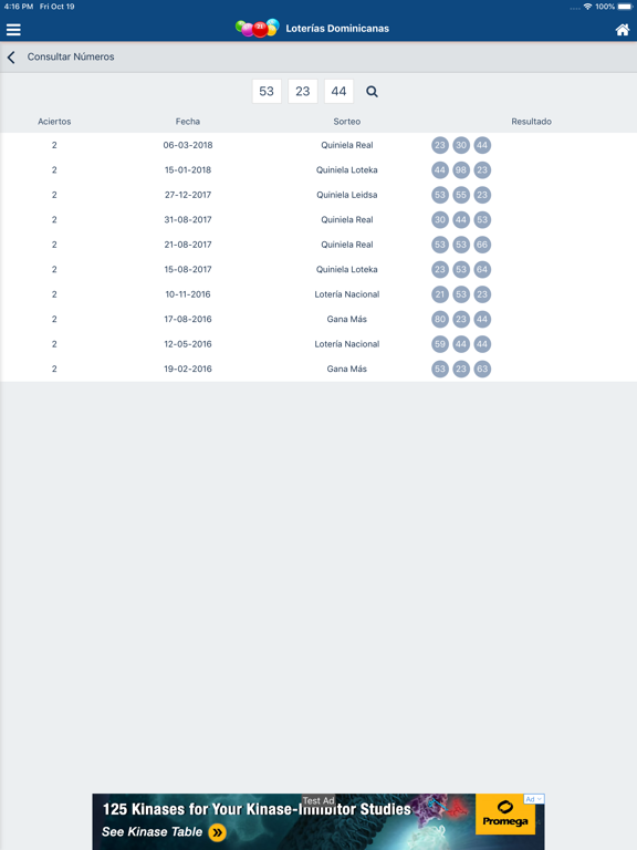 Loterías Dominicanas iPad screenshot 6 - Entertainment app