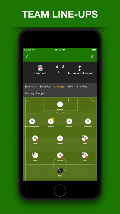 FastScore: Football score app Screenshot