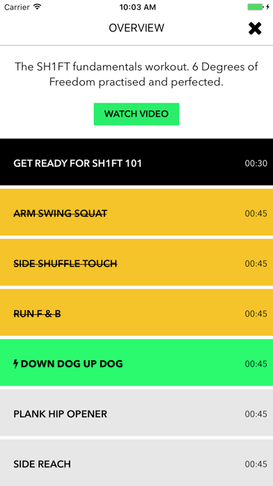 SH1FT iPhone screenshot 4 - Health & Fitness app