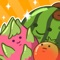 Combine cute fruits to create a watermelon at its final stage