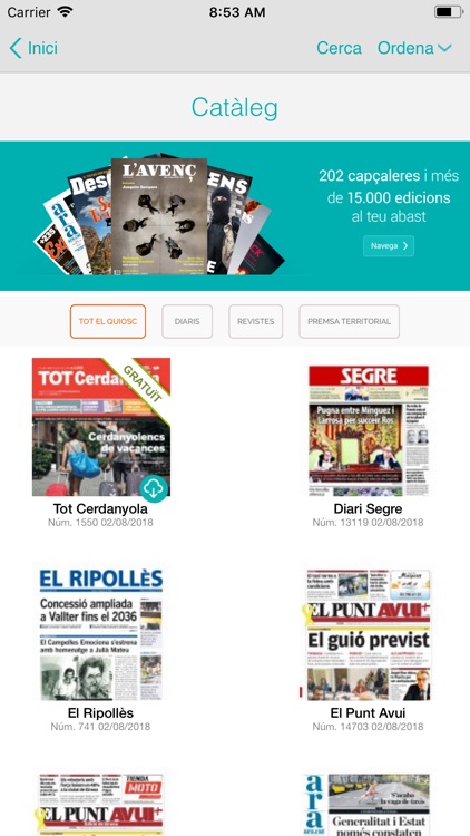 iQUIOSC.cat, premsa i revistes