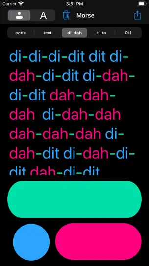 Capture d'écran de ITU Morse Codes sur iPhone 2