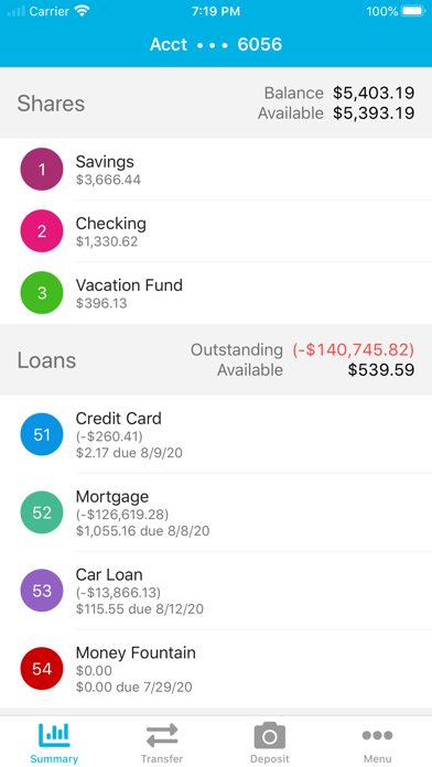 Foothills CU Mobile Banking Screenshot