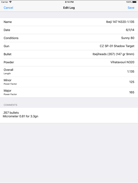 Chronograph Log iPad screenshot 4 - Sports app