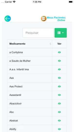 Meus Pacientes Online iPhone Screenshot 8