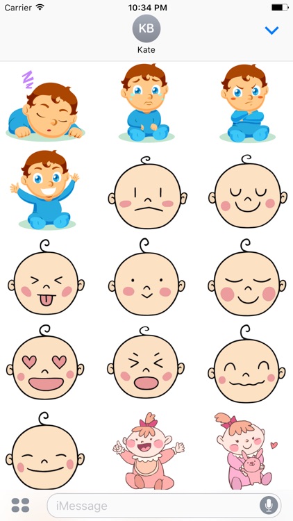 Cute Baby Expressions Stickers
