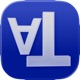 Inverted text app icon - Entertainment app for iPhone