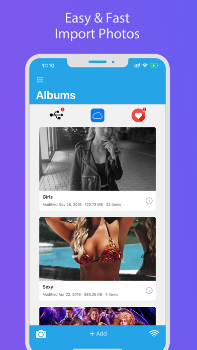 Secret Vault - Lock Photos iPhone screenshot 2 - Photo & Video app