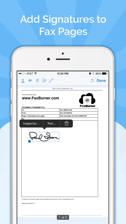 Fax Burner: iPhone Fax App screenshot-3