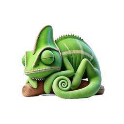 Sleeping Chameleon Stickers
