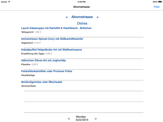 Mensa Aachen app screenshot