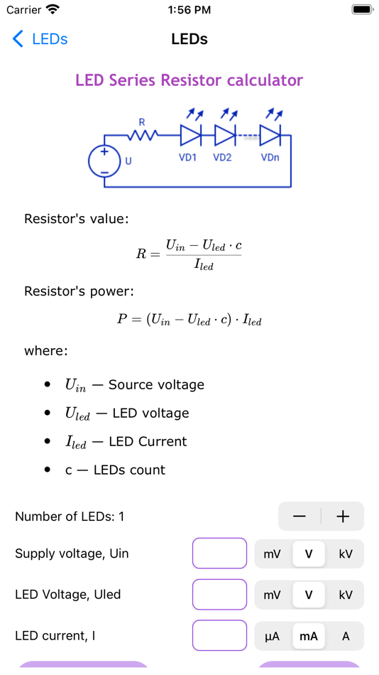 #7. Electronic Circuits Calculator (iOS) 由: ALG Software Lab