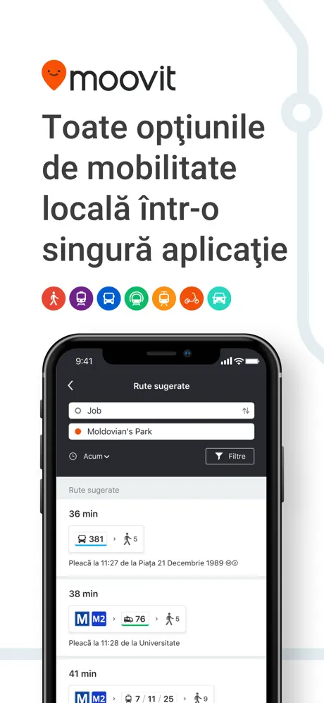 Moovit: Autobuz, Tren, Tramvai