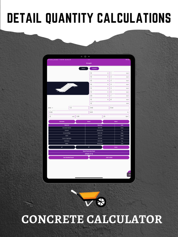Screenshot #4 pour Concrete Calculator All In One