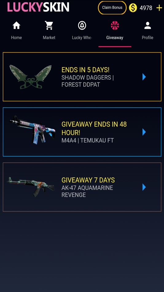 #6. Luckyskin (iOS) By: Musa Guzel